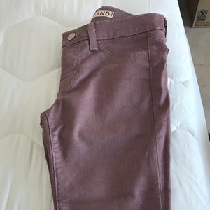 Girls metallic purple jeans